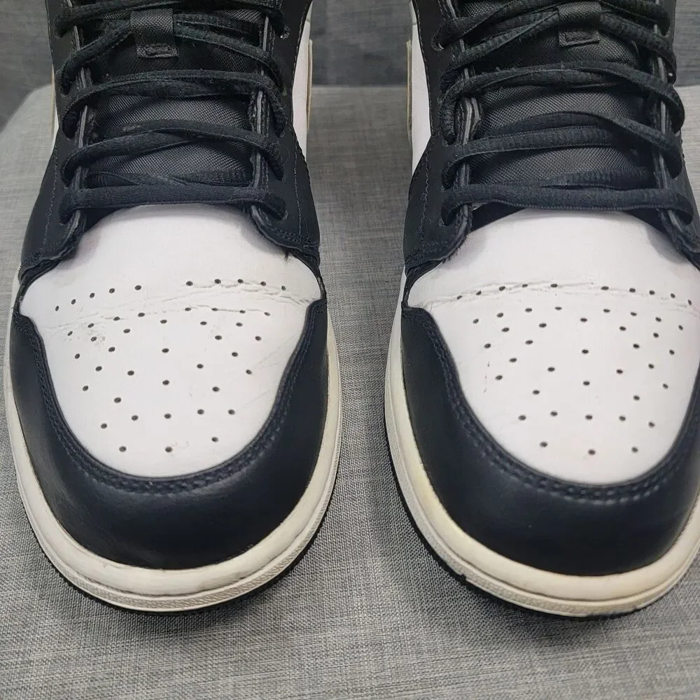 Nike Air Jordan 1 Mid White University Gold Pollen Black 554724-177 Men Size 11